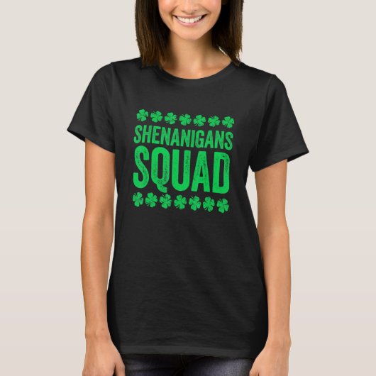 Happy St Patrick's Day Shenanigans Squad Irish Gno T-shirt (Voorkant)