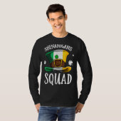 Happy St Patrick's Day Shenanigans Squad Pet Irela T-shirt (Voorkant volledig)