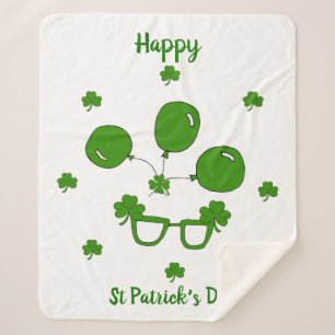 Happy St Patrick's Day Sherpa Deken