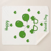 Happy St Patrick's Day Sherpa Deken (Voorkant (horizontaal))