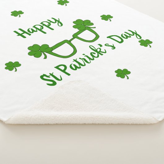 Happy St Patrick's Day Sherpa Deken (3/4)