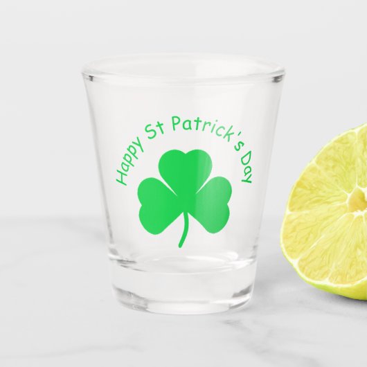 Happy St Patrick's Day Shot Glass Glas (Voorkant)