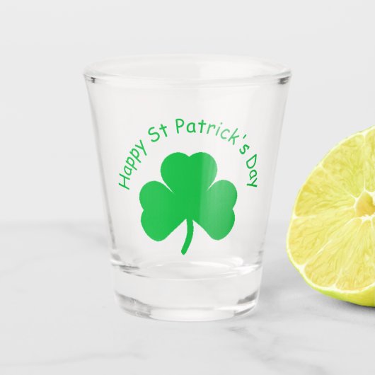 Happy St Patrick's Day Shot Glass Shot Glas (Voorkant)