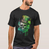 Happy St Patricks Day Skull C Green Shamrock  10 T-shirt (Voorkant)