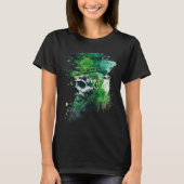 Happy St Patricks Day Skull C Green Shamrock  12 T-shirt (Voorkant)
