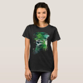 Happy St Patricks Day Skull C Green Shamrock  12 T-shirt (Voorkant volledig)