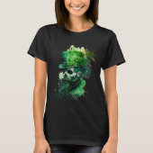 Happy St Patricks Day Skull C Green Shamrock  13 T-shirt (Voorkant)