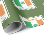 HAPPY ST PATRICK'S DAY Sláinte Shamrock Irish Cadeaupapier (Rol Hoek)