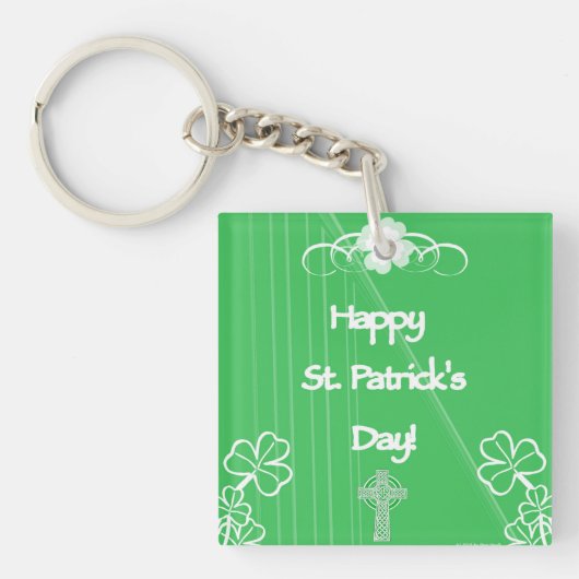 Happy St. Patrick's Day Sleutelhanger (Voorkant)