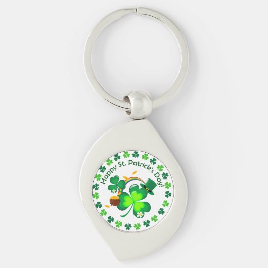 Happy St. Patrick's Day Sleutelhanger (Voorkant)