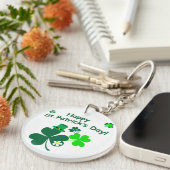 Happy St. Patrick's Day Sleutelhanger (Voorkant Rechts)