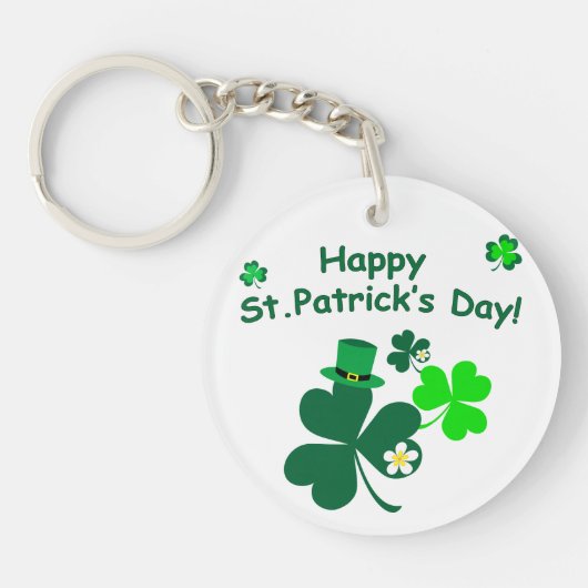 Happy St. Patrick's Day Sleutelhanger (Voorkant)