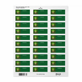Happy St. Patrick's Day Sloth-adreslabel Etiket (Full Sheet)
