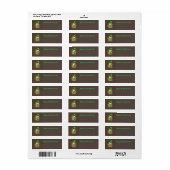 Happy St. Patrick's Day Sloth-adreslabel Etiket (Full Sheet)
