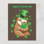 Happy St. Patrick's Day Sloth briefkaart (Voorkant)