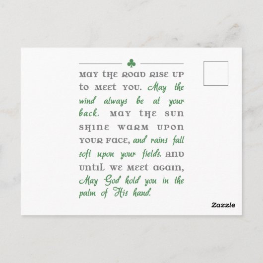 Happy St. Patrick's Day Sloth briefkaart (Achterkant)