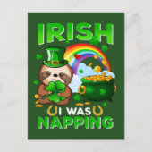 Happy St. Patrick's Day Sloth briefkaart (Voorkant)