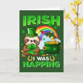 Happy St. Patrick's Day Sloth Kaart (Gele Bloem)