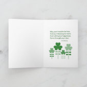 Happy St. Patrick's Day Sloth-Kaart Feestdagen Kaart (Binnen)