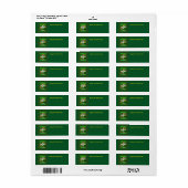 Happy St. Patrick's Day Sloth return address label (Full Sheet)