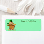 Happy St. Patrick's Day sloth return address label (Insitu)