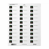 Happy St. Patrick's Day sloth return address label (Full Sheet)