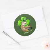 Happy St. Patrick's Day Sloth sticker (Envelop)