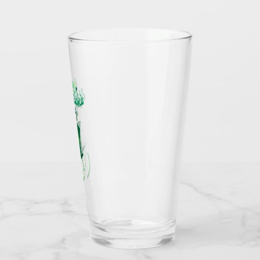 Happy St. Patrick's Day Smile Face Glas (Links)