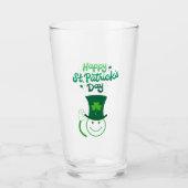 Happy St. Patrick's Day Smile Face Glas (Voorkant)
