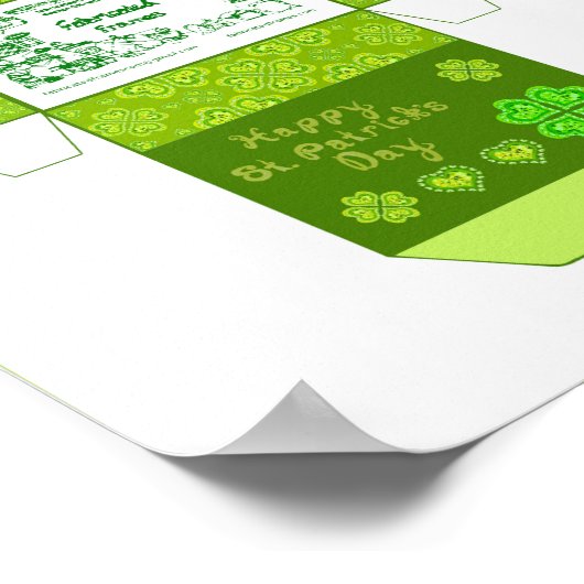 Happy St. Patrick's Day Snoep Box Pattern Print (Hoek)
