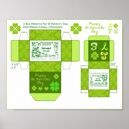 Happy St. Patrick's Day Snoep Box Pattern Print (Voorkant)