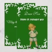 Happy St. Patricks Day Son, Grandson Cute Feestdagenkaart (Voorkant / Achterkant)