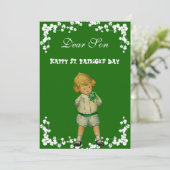 Happy St. Patricks Day Son, Grandson Cute Feestdagenkaart (Staand voorkant)