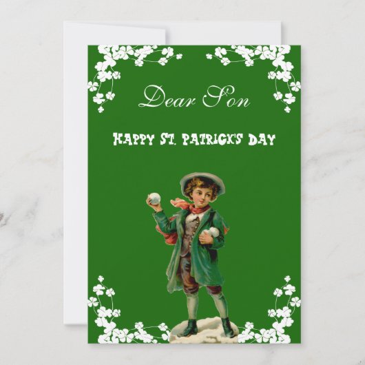  Happy St. Patrick's Day Son, Grandson Cute Feestdagenkaart (Voorkant)