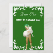 Happy St. Patricks Day Son, Grandson Lamb Feestdagenkaart (Voorkant)