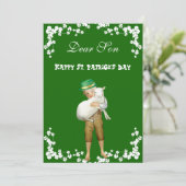 Happy St. Patricks Day Son, Grandson Lamb Feestdagenkaart (Staand voorkant)