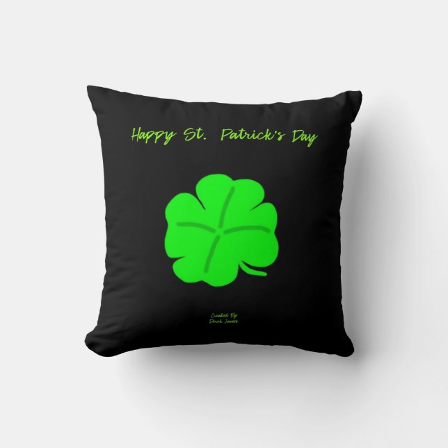 Happy St. Patrick's Day Square Sierkussen (Voorkant)