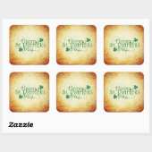 Happy St. Patrick's Day Square Sticker (Vel)