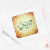 Happy St. Patrick's Day Square Sticker (Envelop)