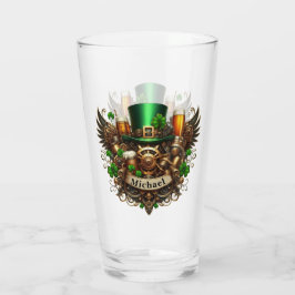 Happy St Patricks Day Steampunk stijl gepersonalis Glas