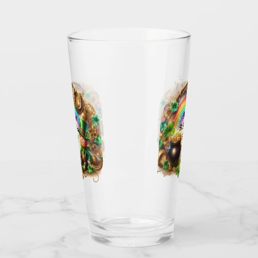 Happy St Patrick's Day Steampunk Stijl Glas (Links)