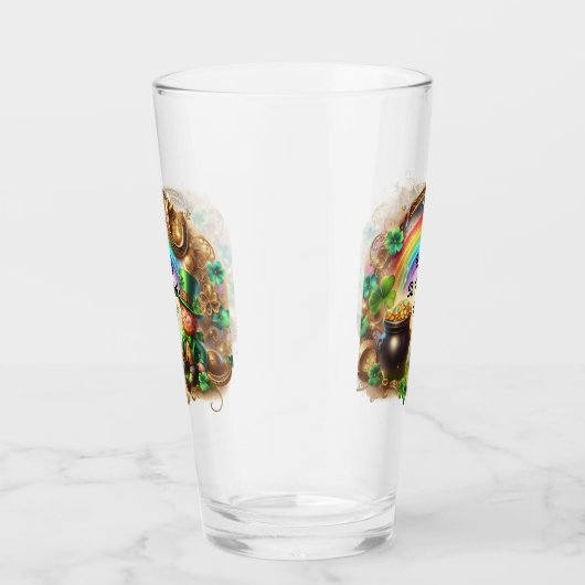 Happy St Patrick's Day Steampunk Stijl Glas (Rechts)