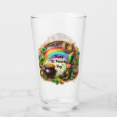 Happy St Patrick's Day Steampunk Stijl Glas (Voorkant)
