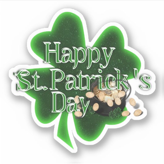 Happy St.Patrick's Day! Sticker (Voorkant)