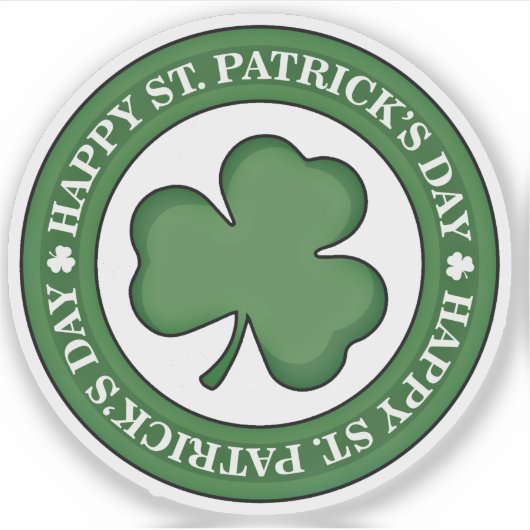 Happy St. Patrick's Day Sticker (Voorkant)