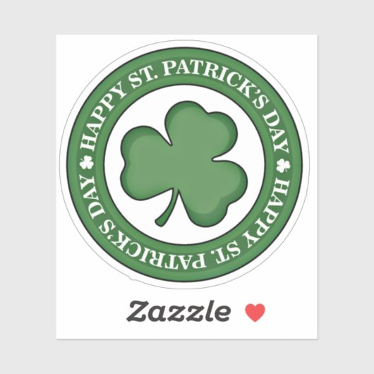 Happy St. Patrick's Day Sticker (Vel)