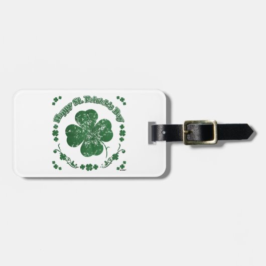 Happy St. Patrick's Day -  stijl Bagagelabel (Voorkant horizontaal)