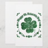 Happy St. Patrick's Day - stijl Briefpapier (Voorkant / Achterkant)