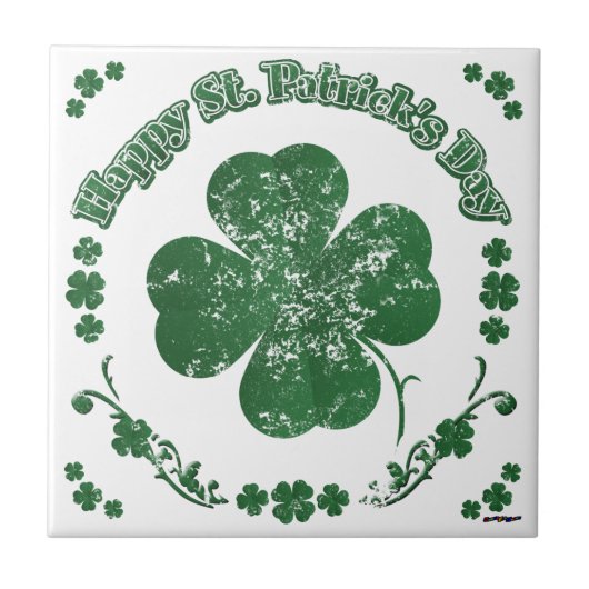 Happy St. Patrick's Day - stijl Tegeltje (Voorkant)