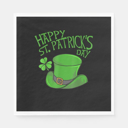 Happy St Patricks Day T-Shirt Servet (Voorkant)